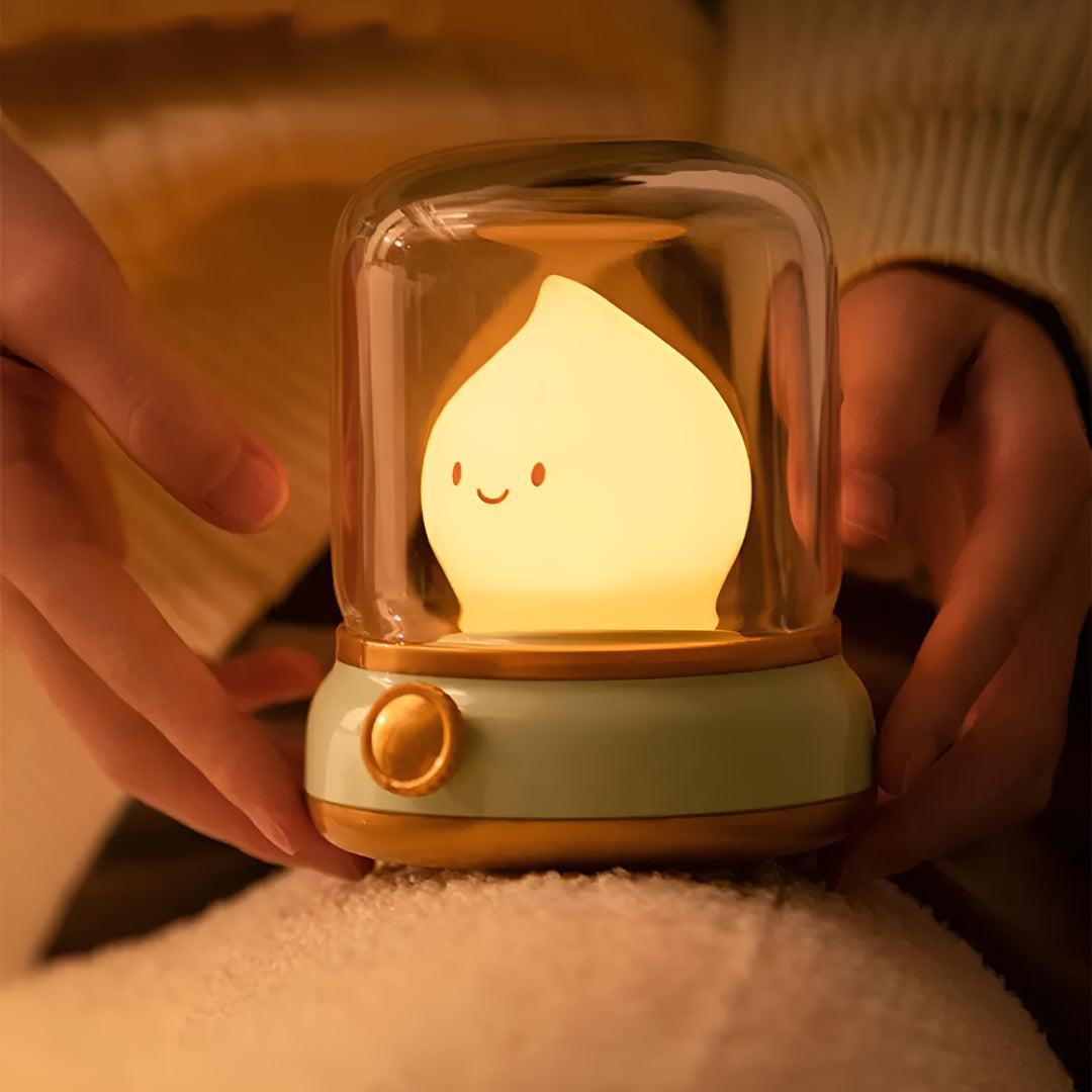 Cute Flame Night Table Light With Decorative Design