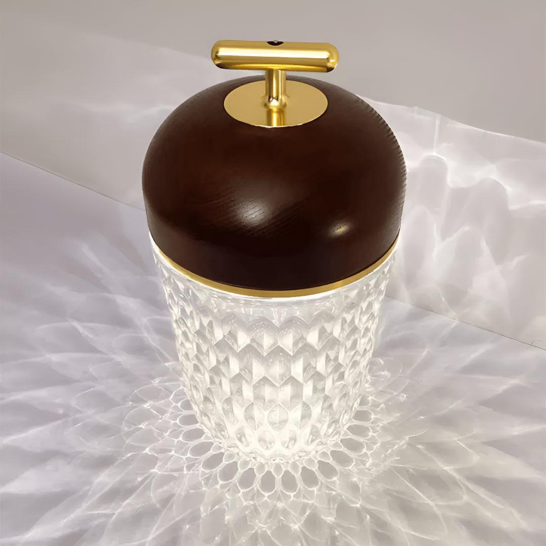 Decorative Modern Table Lamp With Glass Crystal Effect Lighting