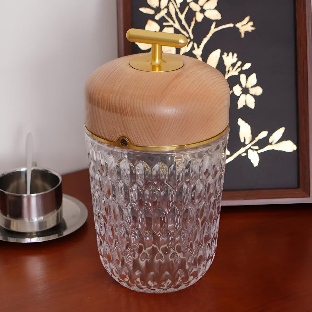 Decorative Modern Table Lamp With Glass Crystal Effect Lighting