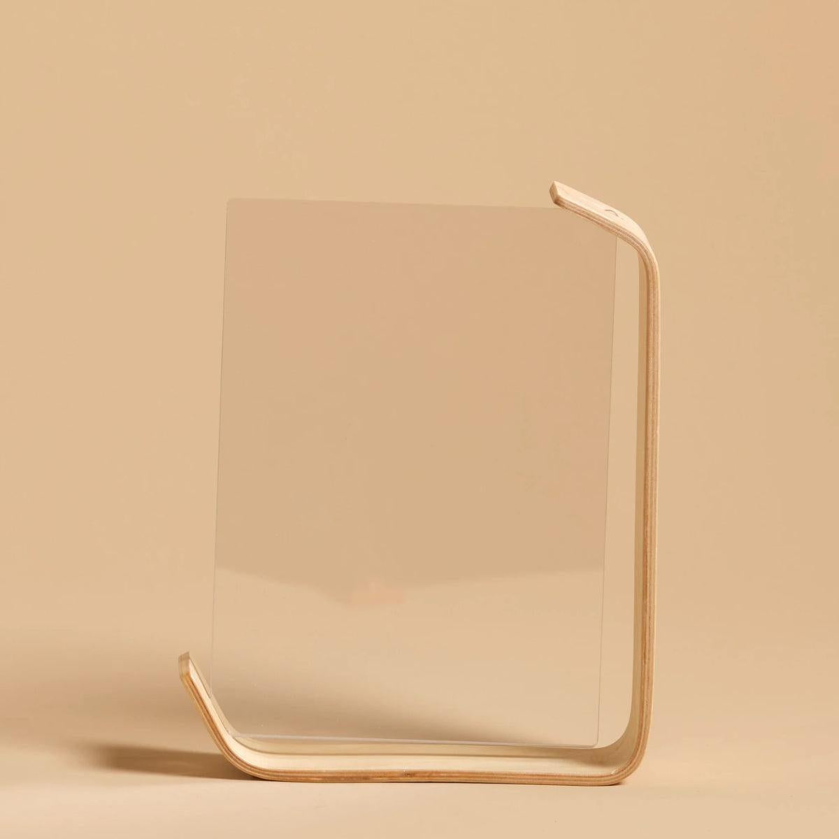Double Sided Picture Frame For Tabletop Display With Curved Modern Design