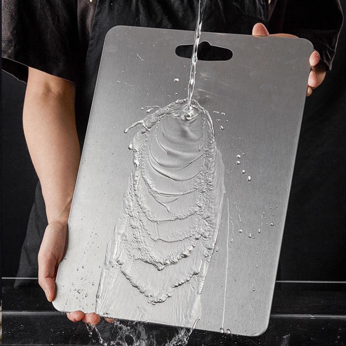 Double Sided Titanium Chopping Board With Dishwasher Safe Preparation