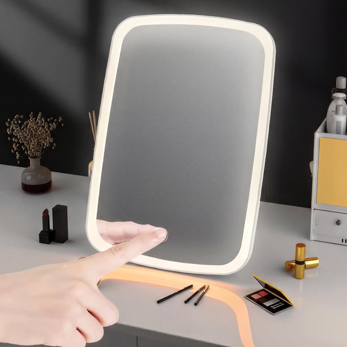 Dressing Table Mirror With LED Light And Touch Dimming For Makeup