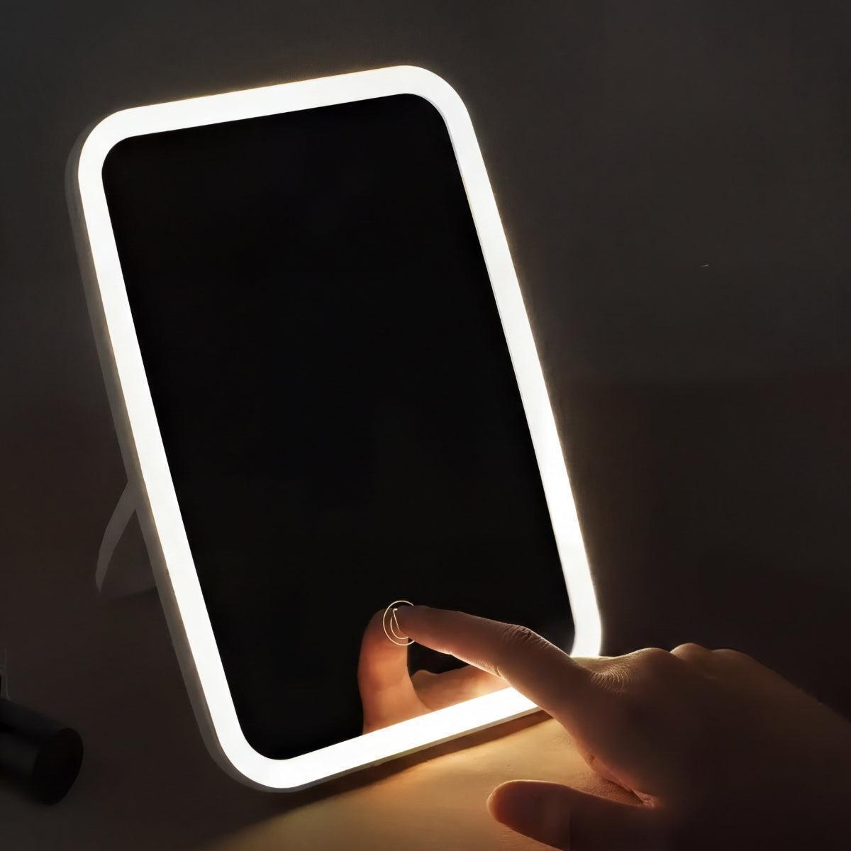 Dressing Table Mirror With LED Light And Touch Dimming For Makeup