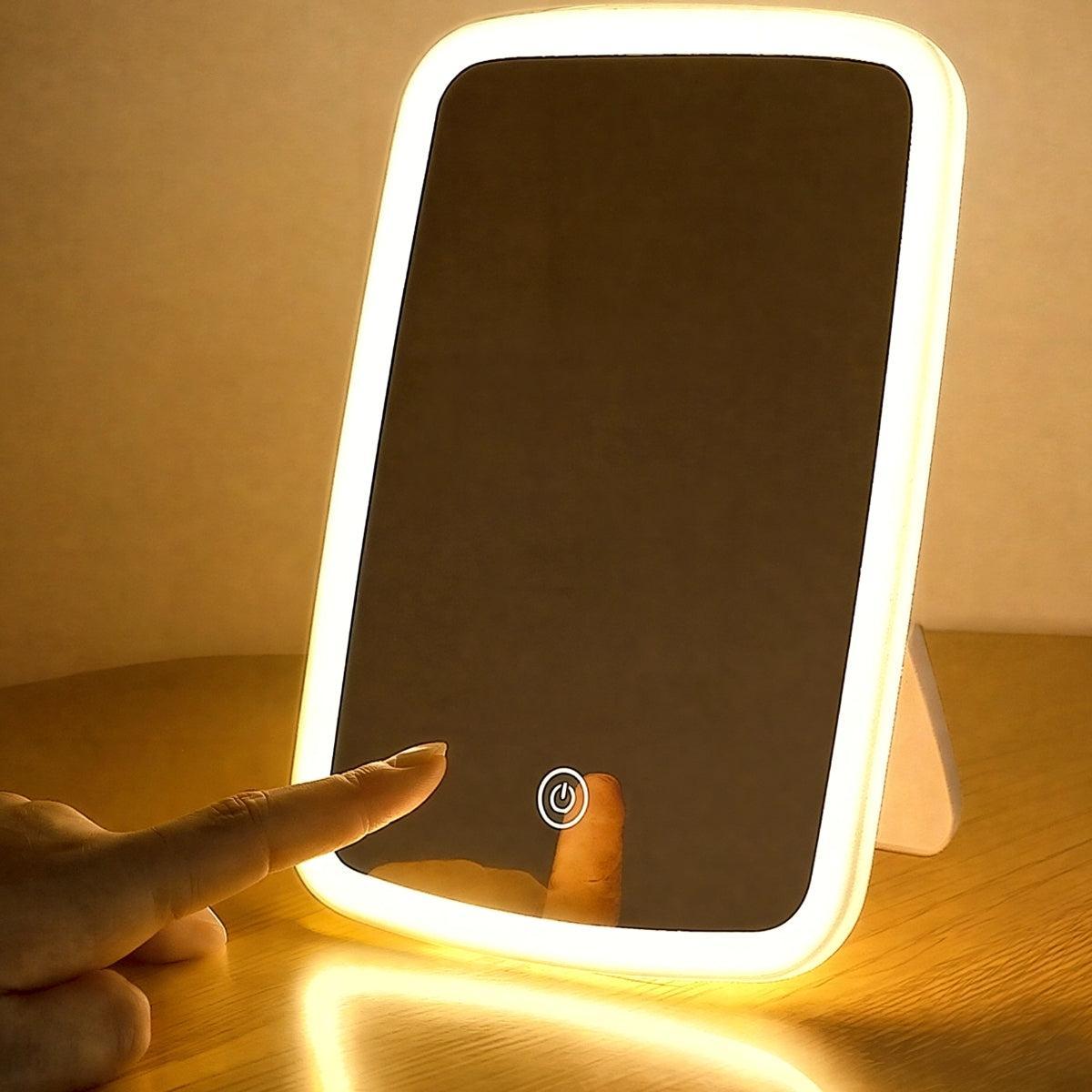 Dressing Table Mirror With LED Light And Touch Dimming For Makeup