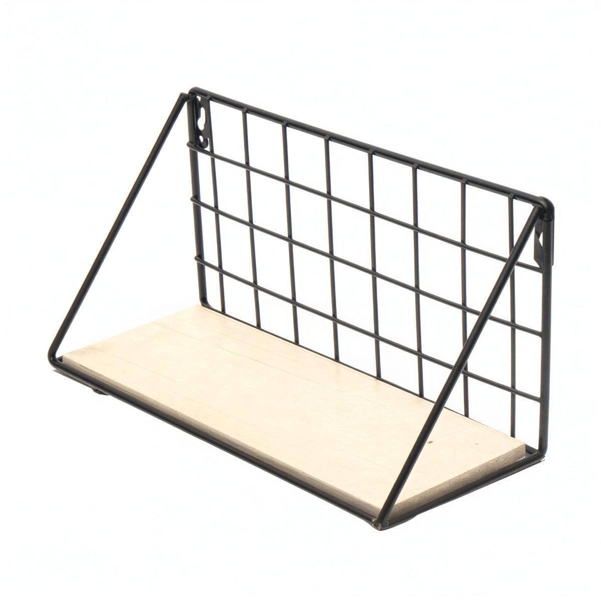 Floating Caged Wall Shelf For Modern Minimalist Home Storage