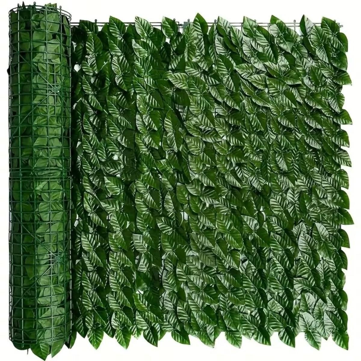 Garden Fence Privacy Screen With High Density Artificial Ivy Leaves