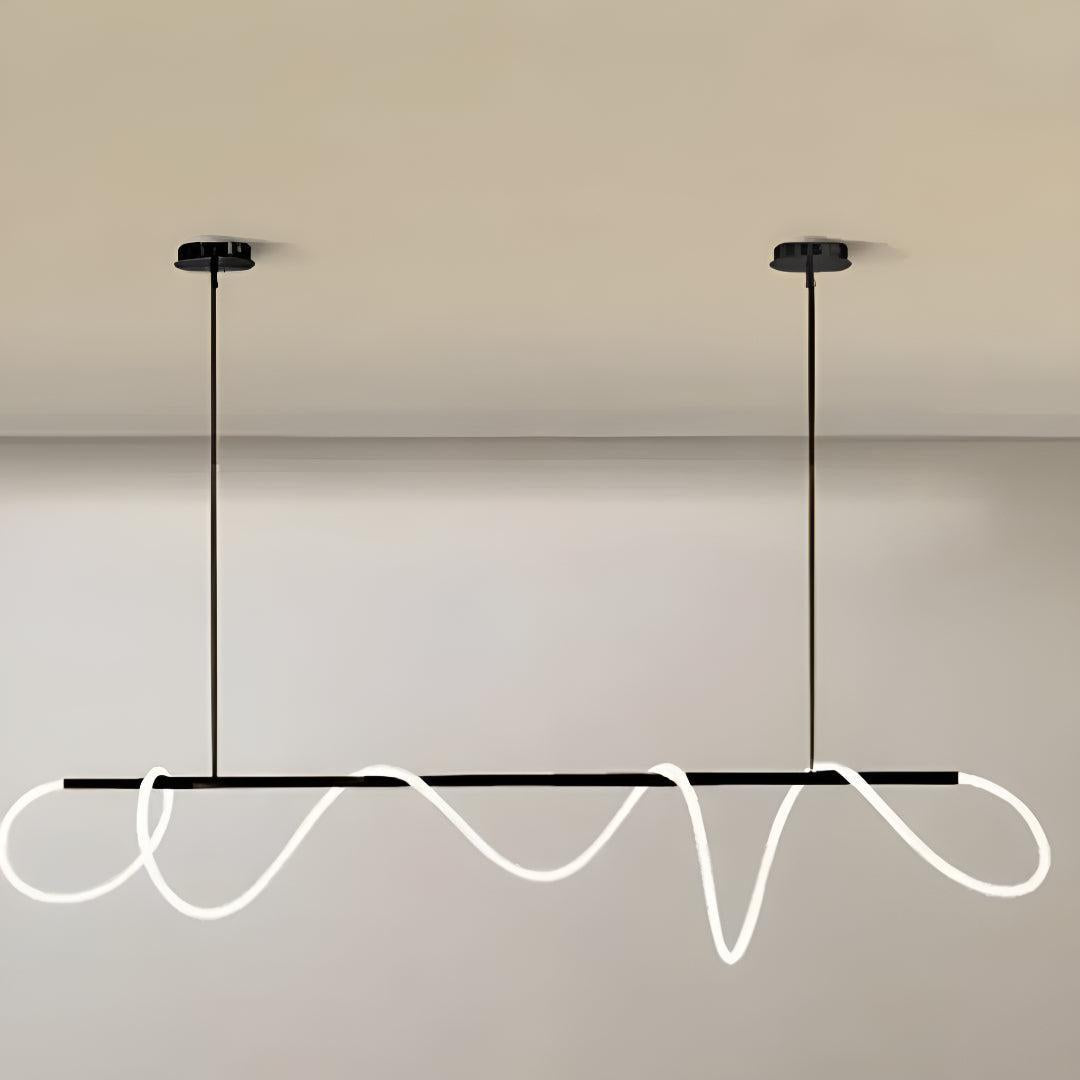 LED Ceiling Light with Flexible Tube and Modern Wave Design