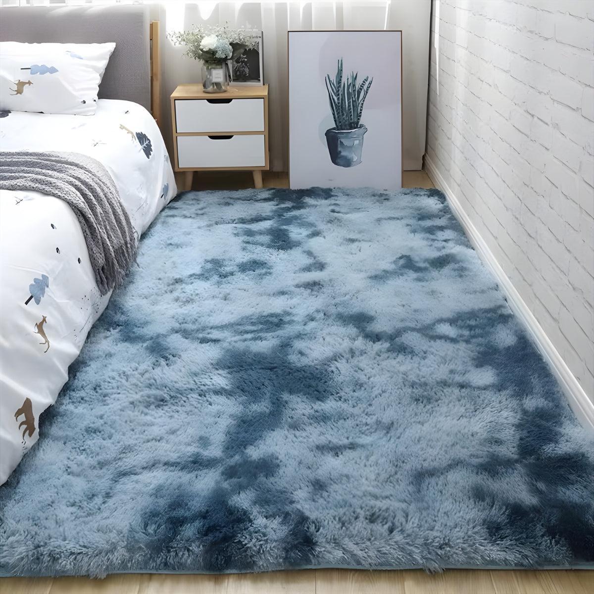 Large Shaggy Plush Living Room Rug With Anti Slip Backing