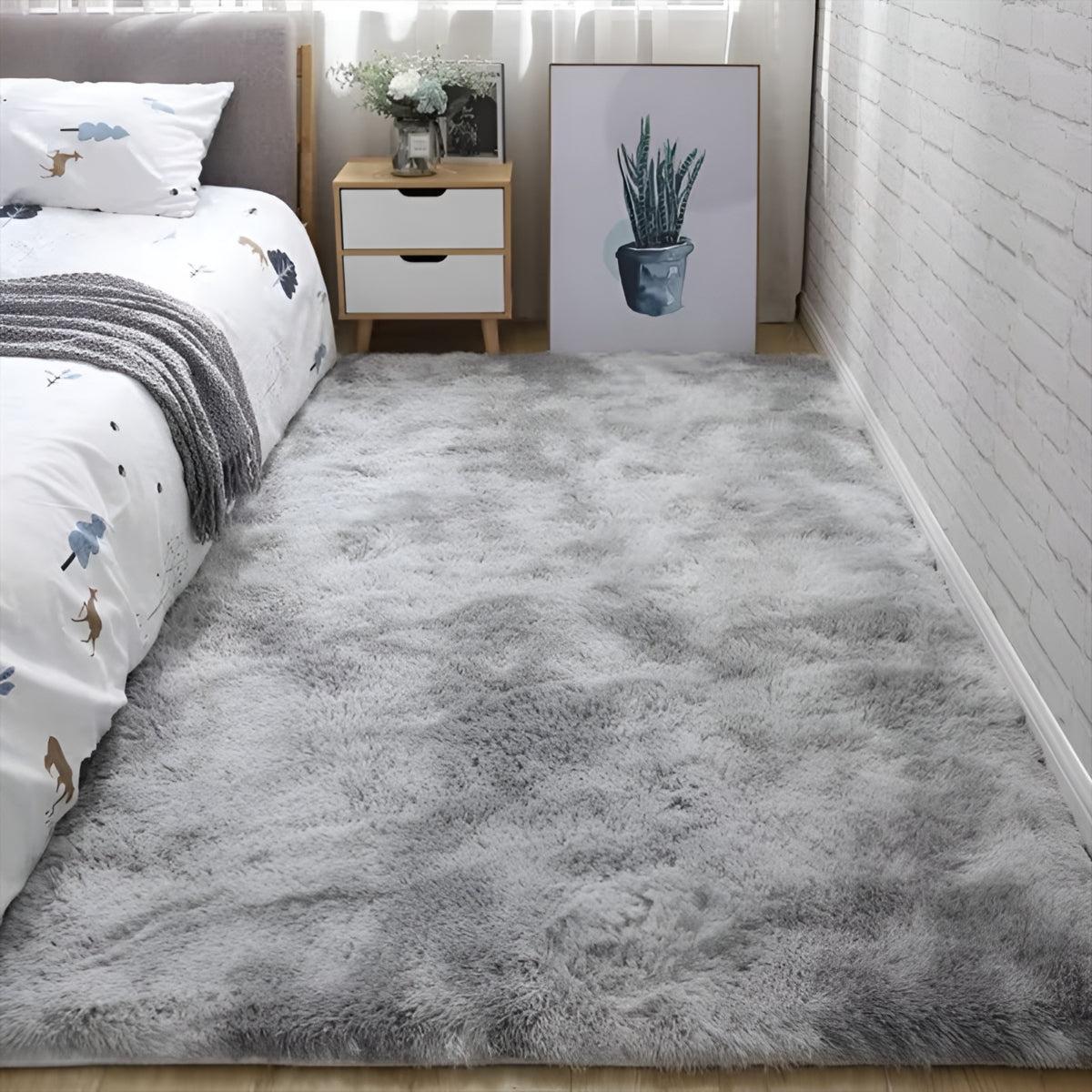Large Shaggy Plush Living Room Rug With Anti Slip Backing