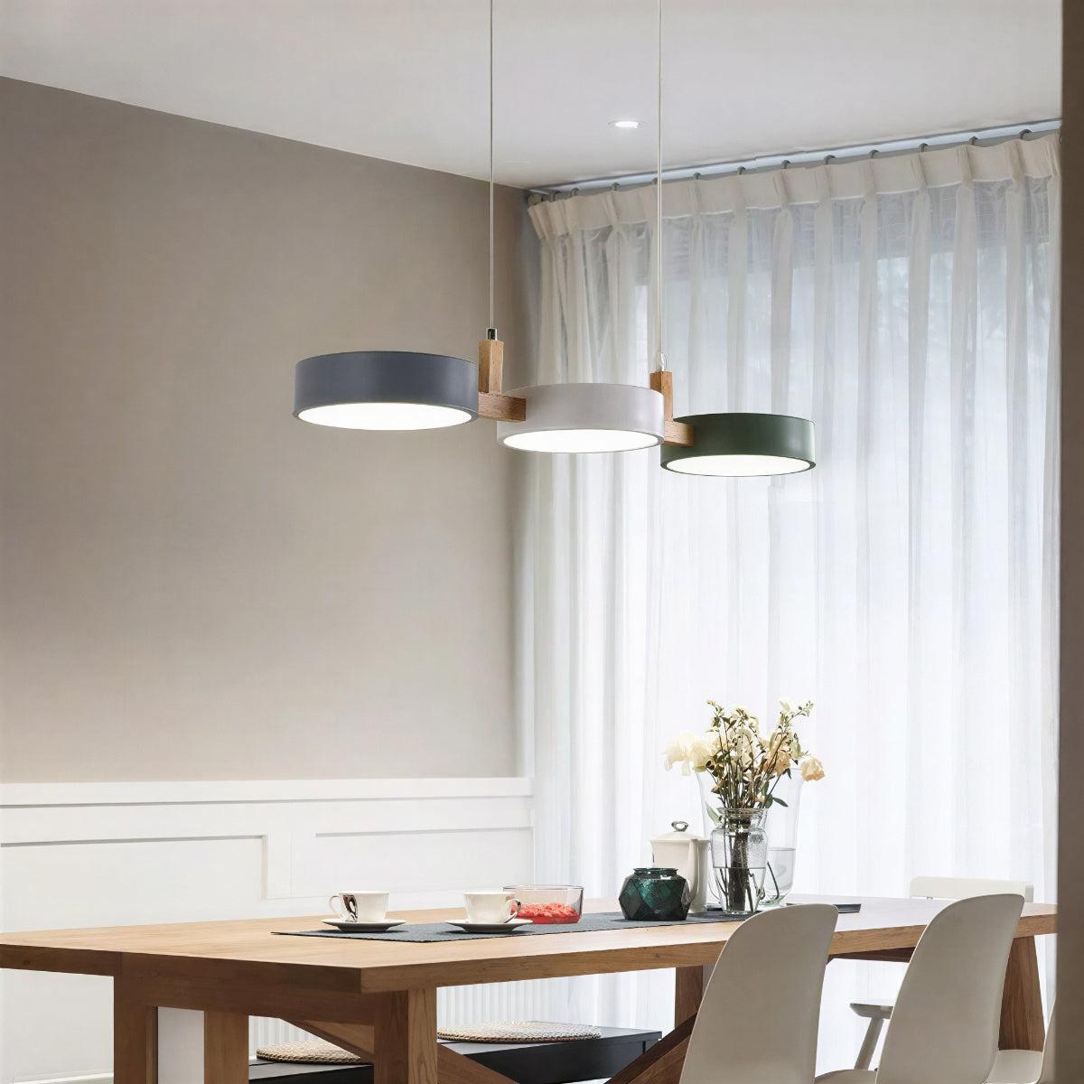 Linear Nordic Inspired Light With Triple Pendant Ceiling Lamp Fixture