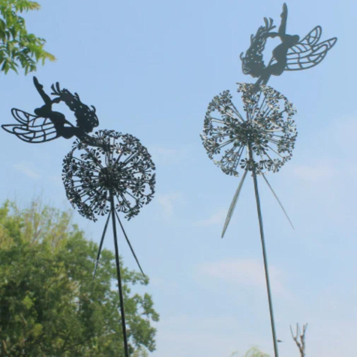 Metal Outdoor Home Garden Fairy Ornament Sculpture