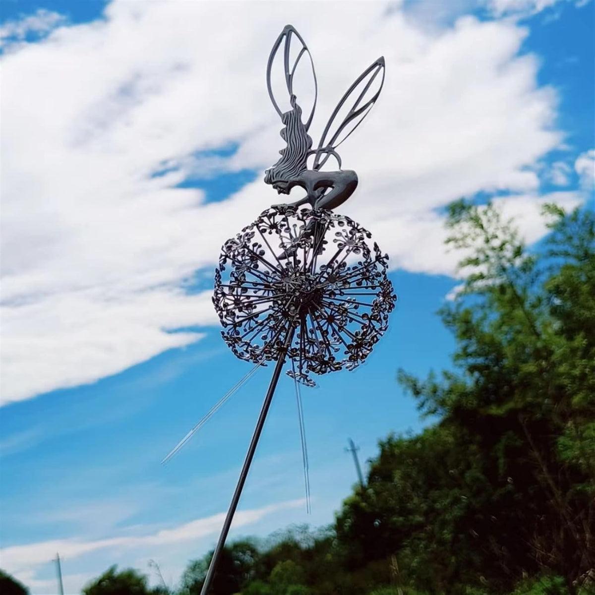 Metal Outdoor Home Garden Fairy Ornament Sculpture