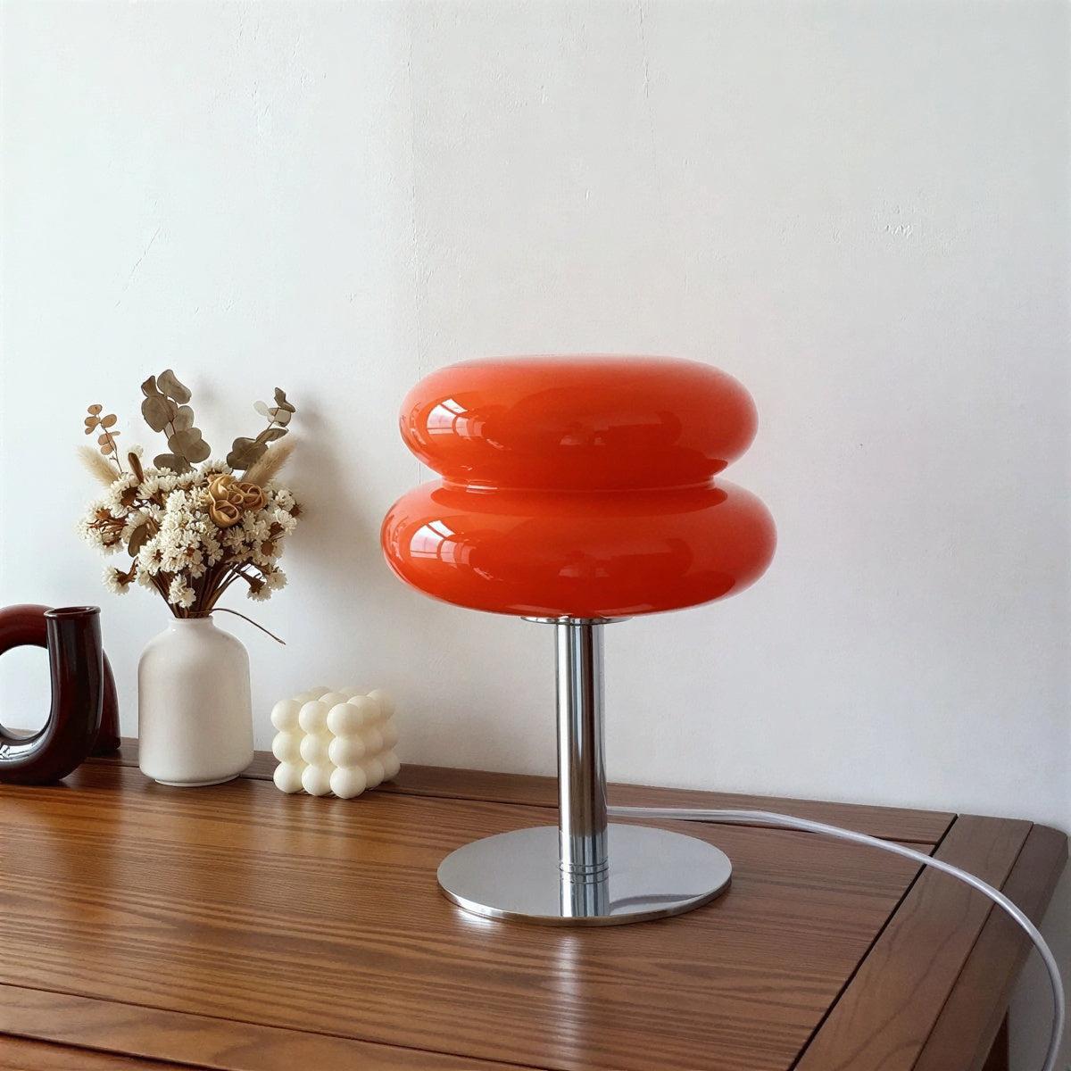 Mid Century Bauhaus Styled Table Lamp With Iconic Double Layer