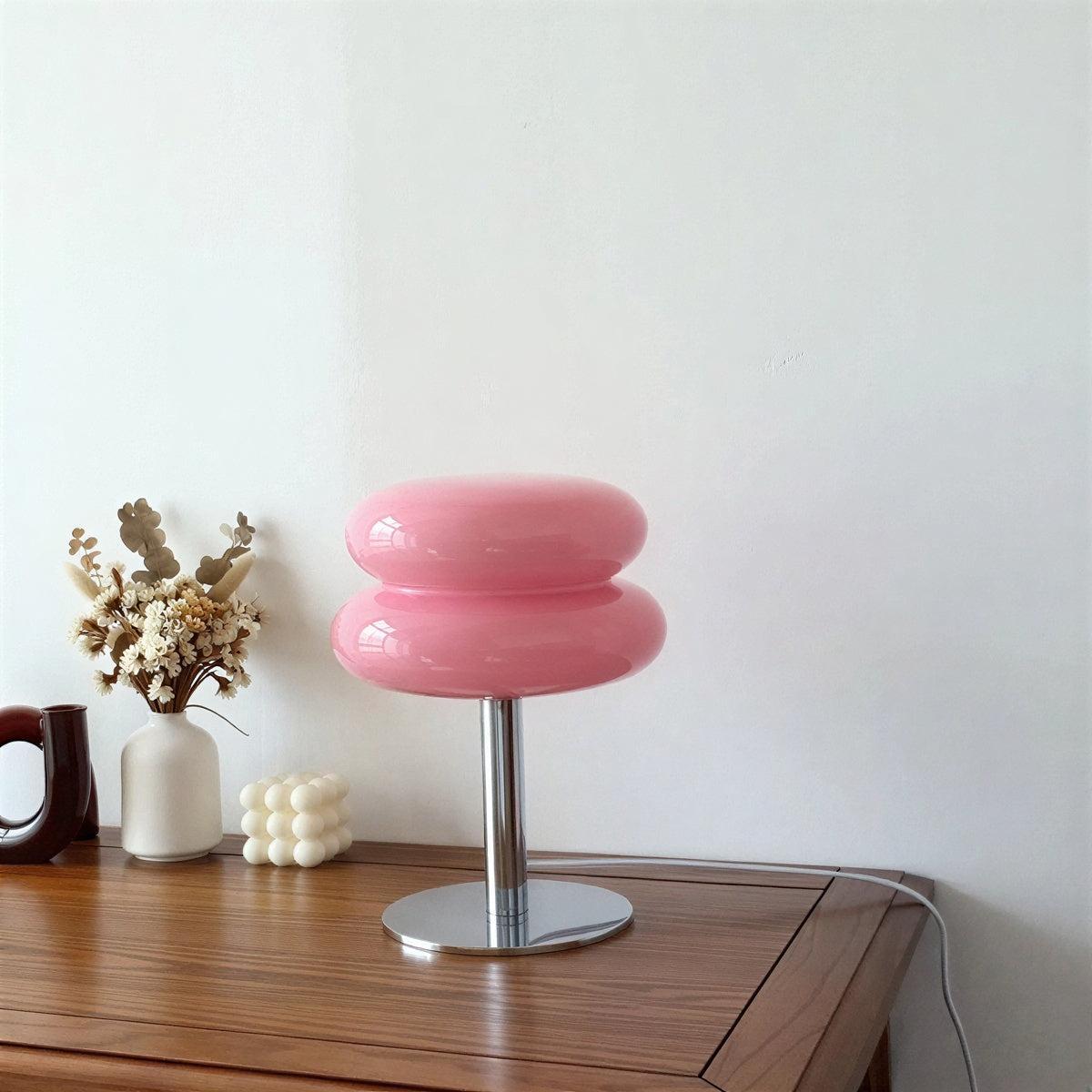 Mid Century Bauhaus Styled Table Lamp With Iconic Double Layer