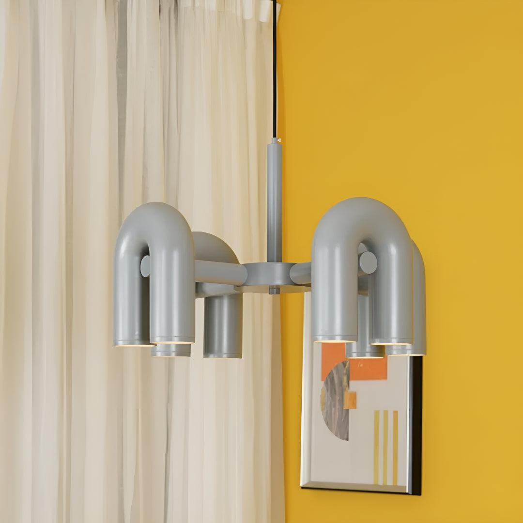 Mid Century Modern Chandelier Lighting With Unique Adjustable U-Shape Design