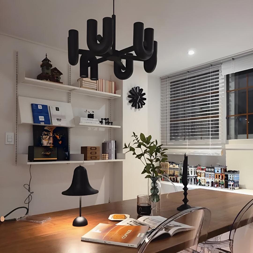 Mid Century Modern Chandelier Lighting With Unique Adjustable U-Shape Design
