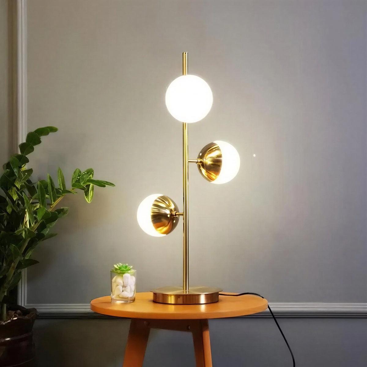Mid Century Sputnik Floor Lamp With Glass Globe Shades