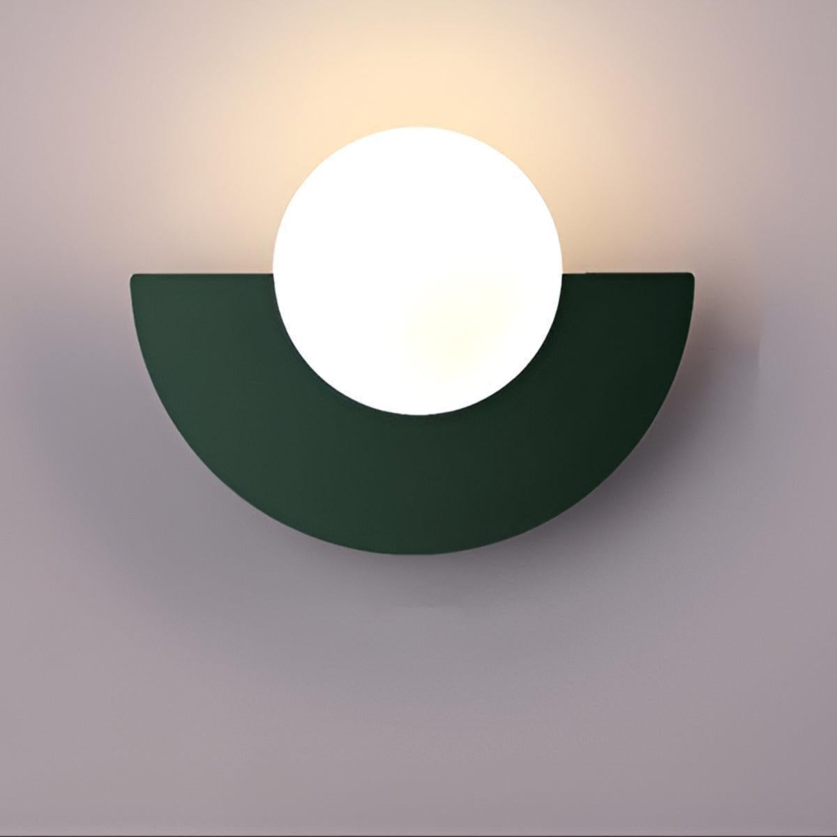 Mid Century Wall Lamp With Artistic Half Circle Design