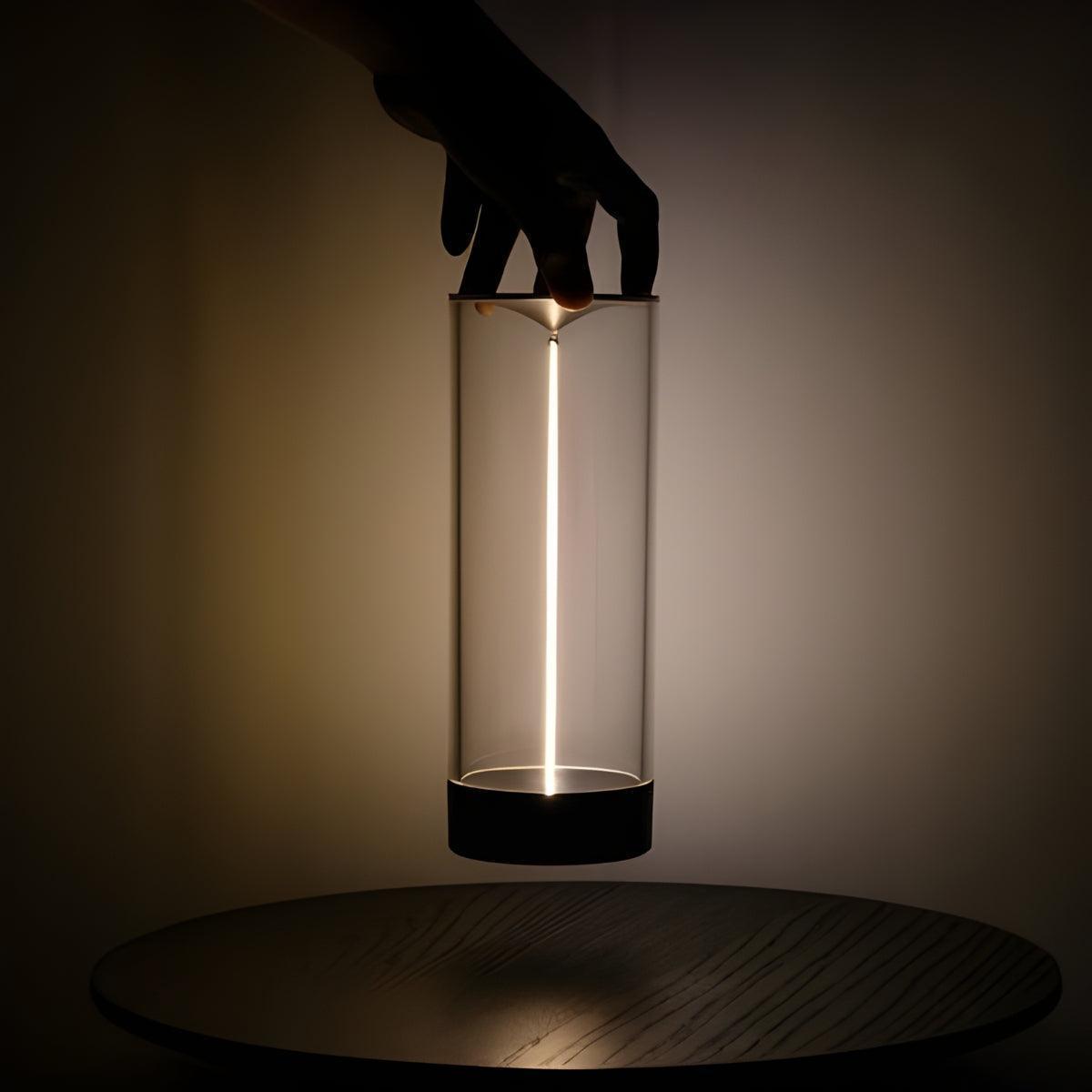 Minimalist Cordless Rechargeable Cylinder Table Lamp With Touch Dimmer Control