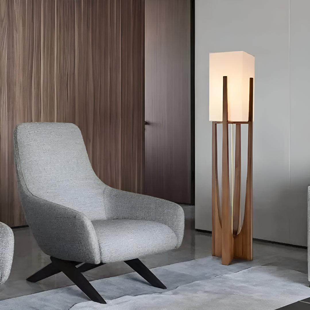 Minimalist Japanese Rustic Style Standing Lamp for Home Lighting