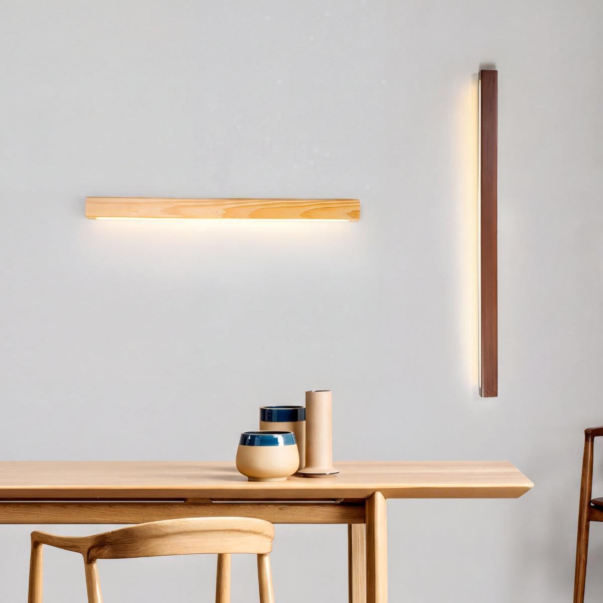Modern Above Mirror Wall Light With Linear Downlight