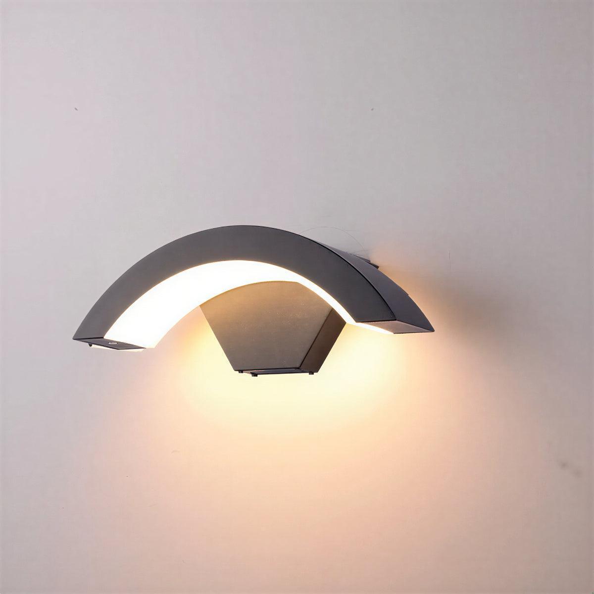 Modern Arched Outdoor Wall Light With Water Tight Design