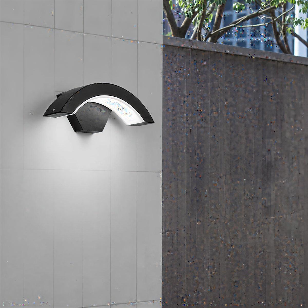 Modern Arched Outdoor Wall Light With Water Tight Design