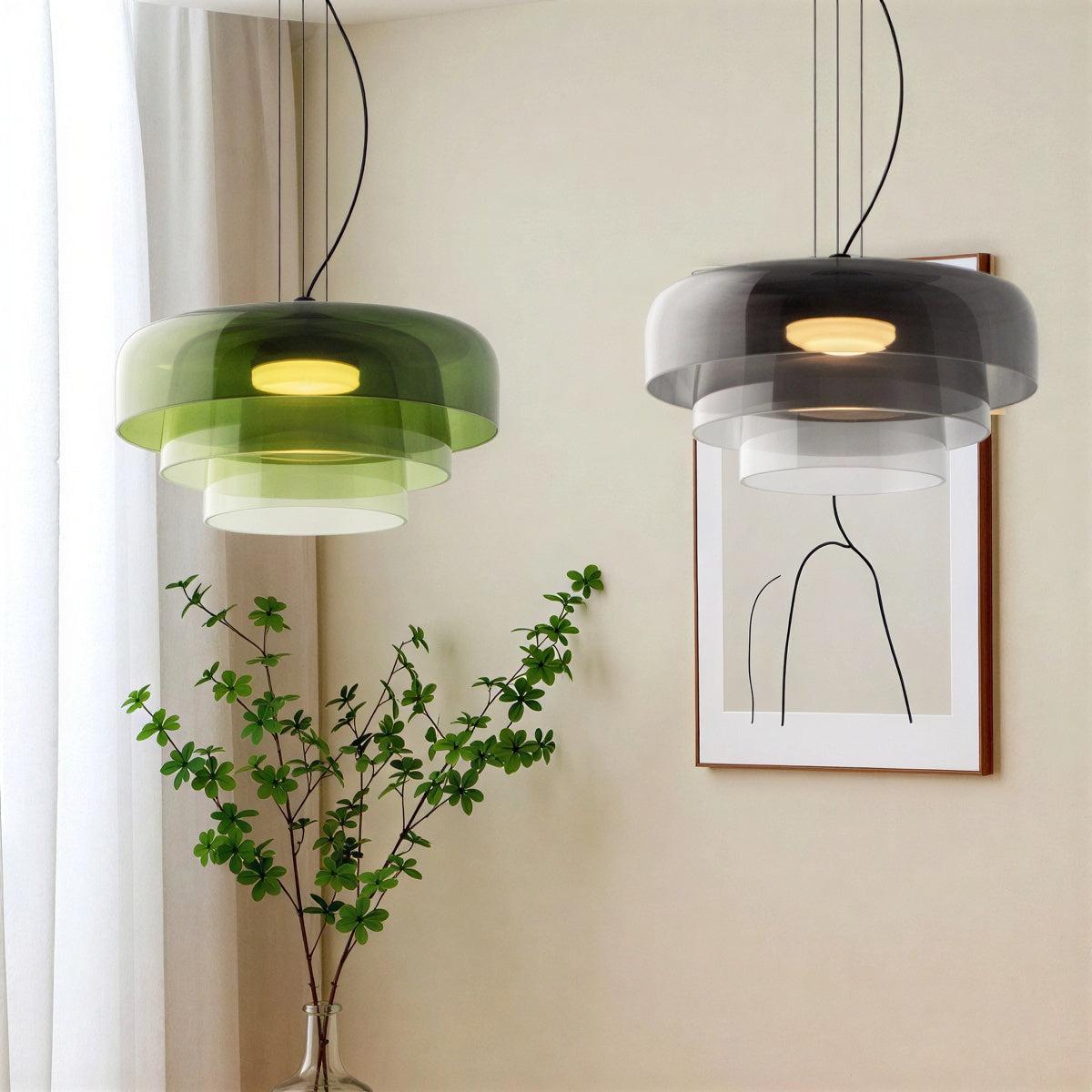 Modern Bauhaus Ceiling Pendant Light With Tiered Design