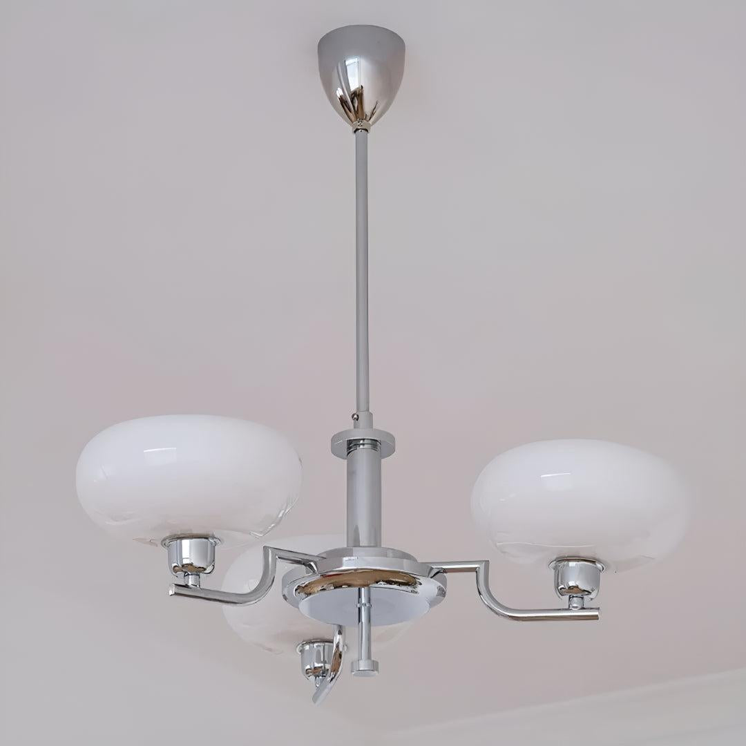 Modern Brass Chandelier Light With Bubble Glass Shades
