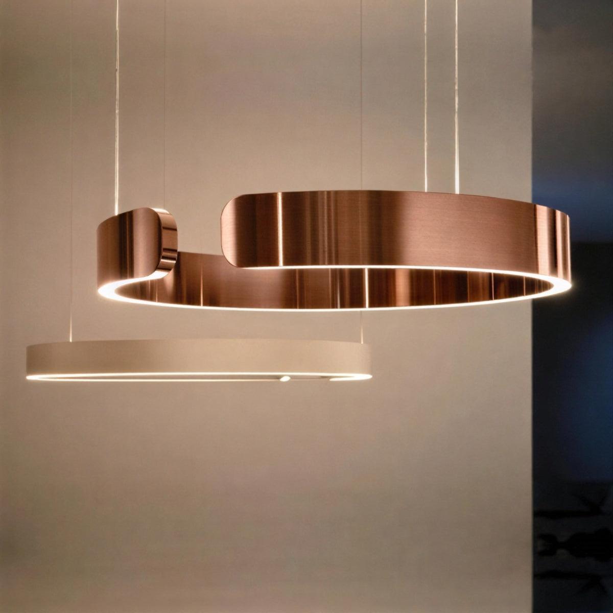 Modern Circular LED Halo Chandelier Pendant Ceiling Light