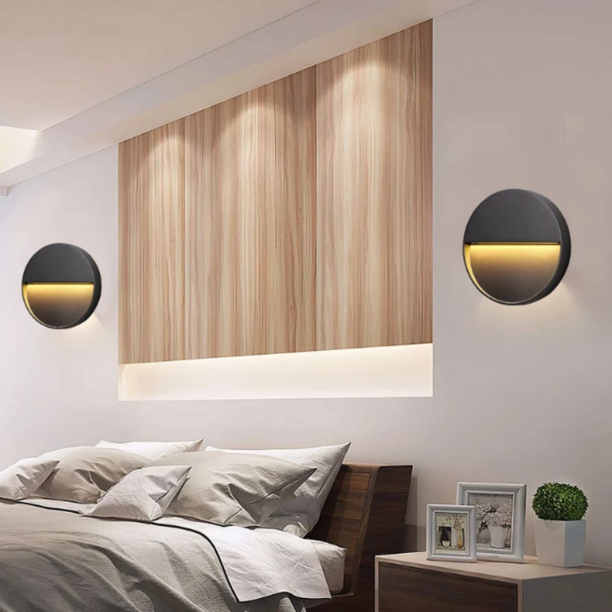 Modern Circular Wall Lamp For Staircase And Hallway Lighting