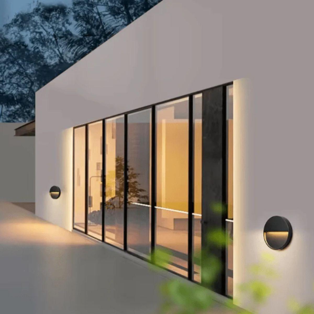 Modern Circular Wall Lamp For Staircase And Hallway Lighting