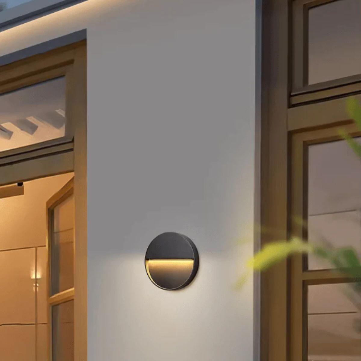 Modern Circular Wall Lamp For Staircase And Hallway Lighting
