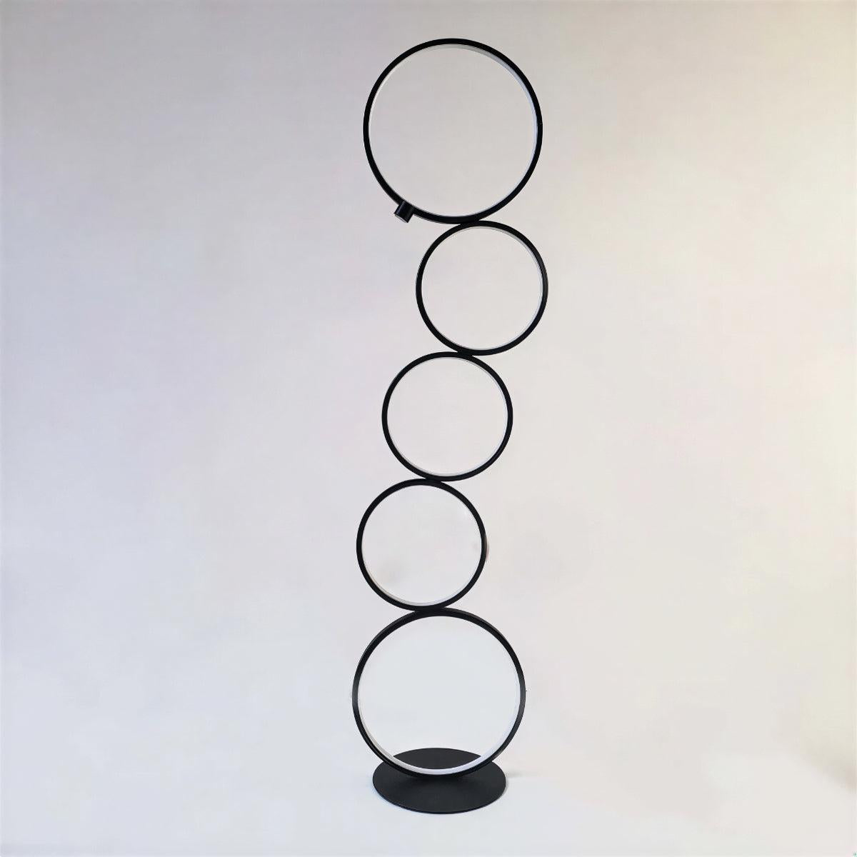 Modern Floor Lamp With Geometric Multi Ring Design