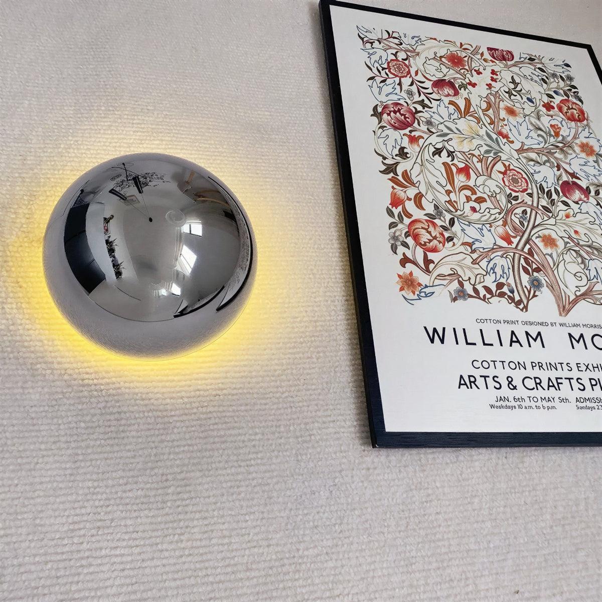 Modern Indoor Wall Light With Decorative Round Orb