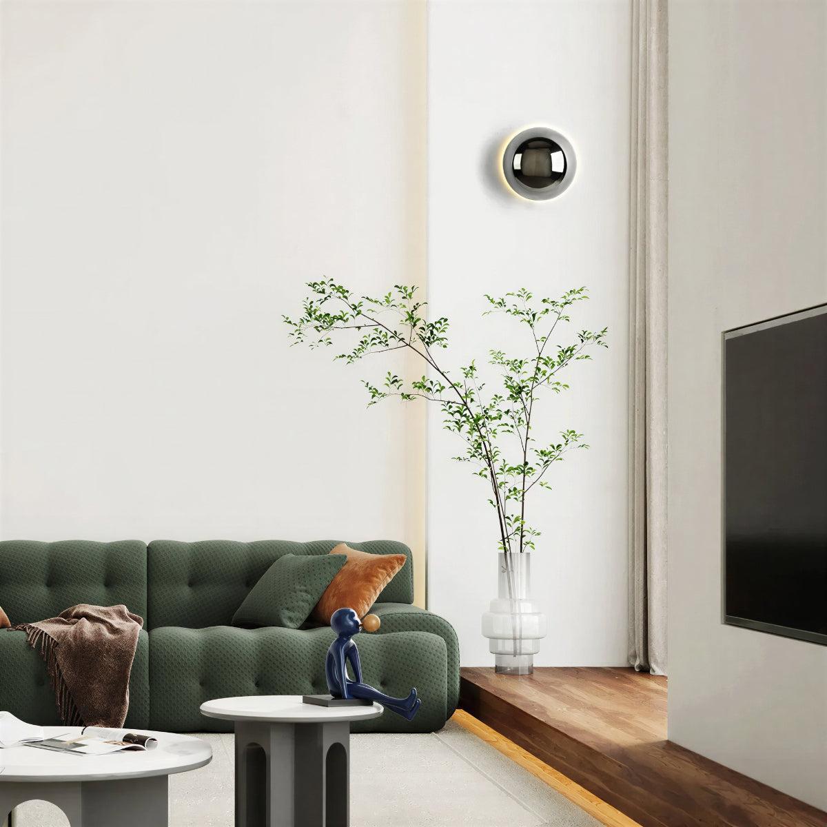 Modern Indoor Wall Light With Decorative Round Orb