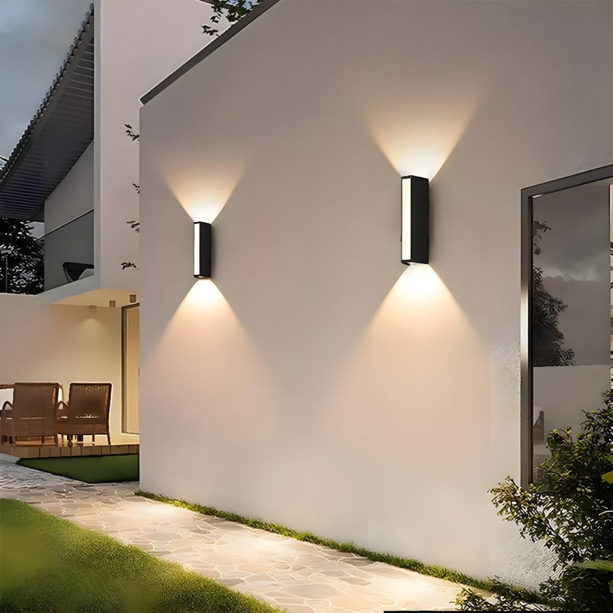 Modern Outdoor Tube Wall Light With Up Down Illumination