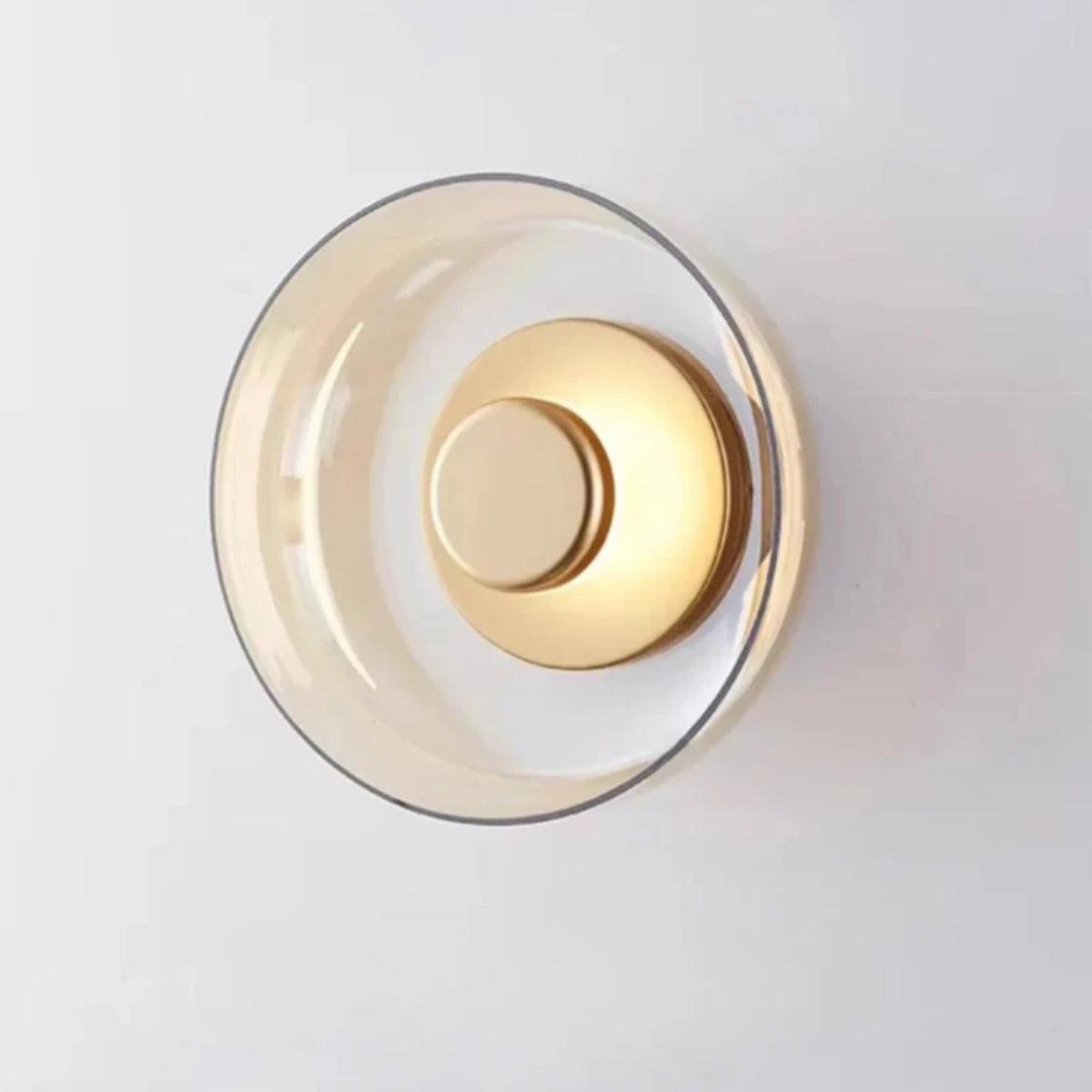 Modern Round Glass Shade Wall Light