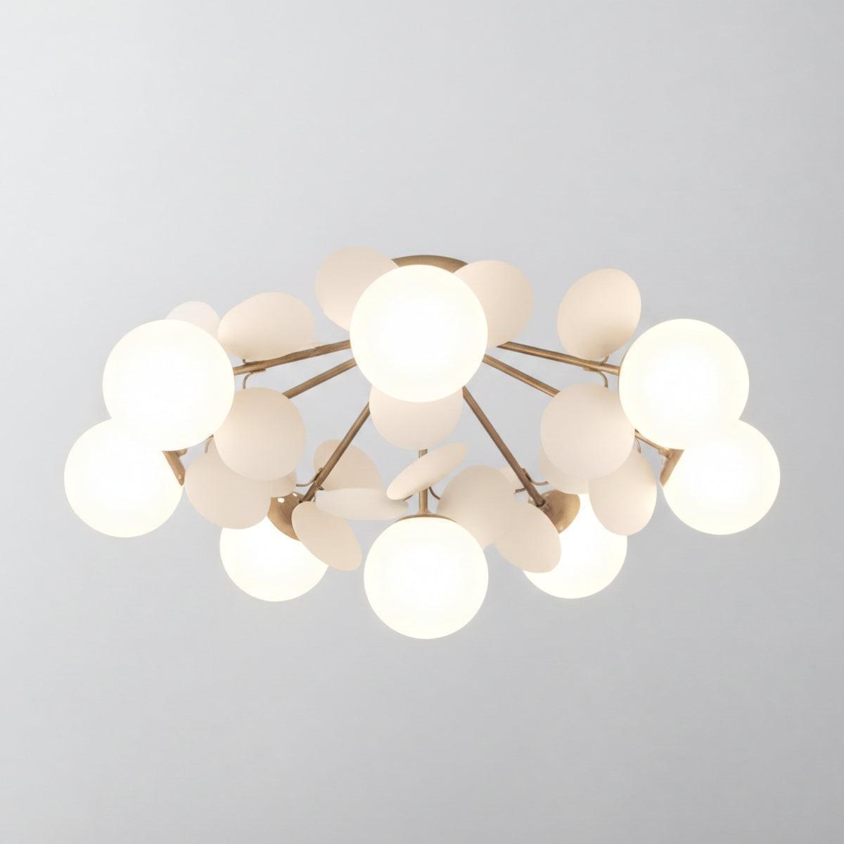 Modern Semi Flush Mount Ceiling Light With Spherical Globe Design