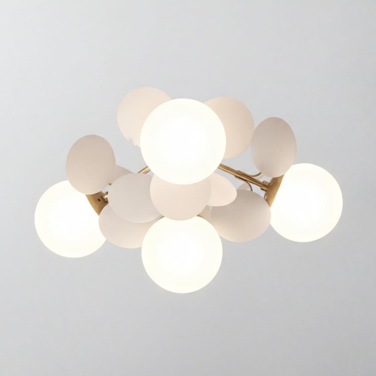 Modern Semi Flush Mount Ceiling Light With Spherical Globe Design