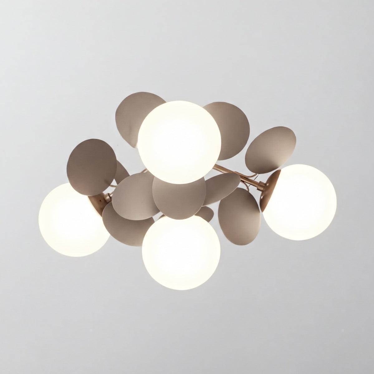 Modern Semi Flush Mount Ceiling Light With Spherical Globe Design
