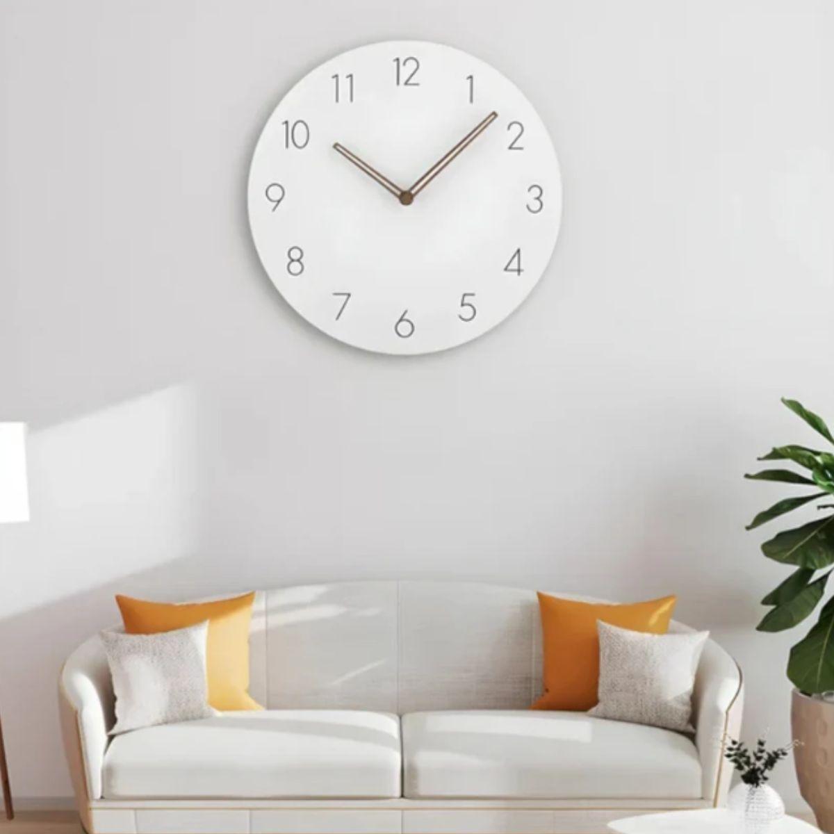 Modern Silent Wall Clock With Quiet Quartz Movement