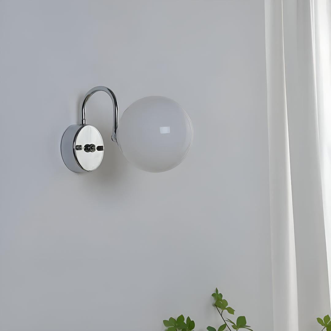 Modern Staggered Round Glass Globe Wall Sconce Light for Home Interiors