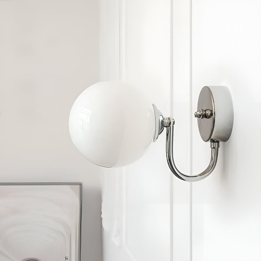 Modern Staggered Round Glass Globe Wall Sconce Light for Home Interiors