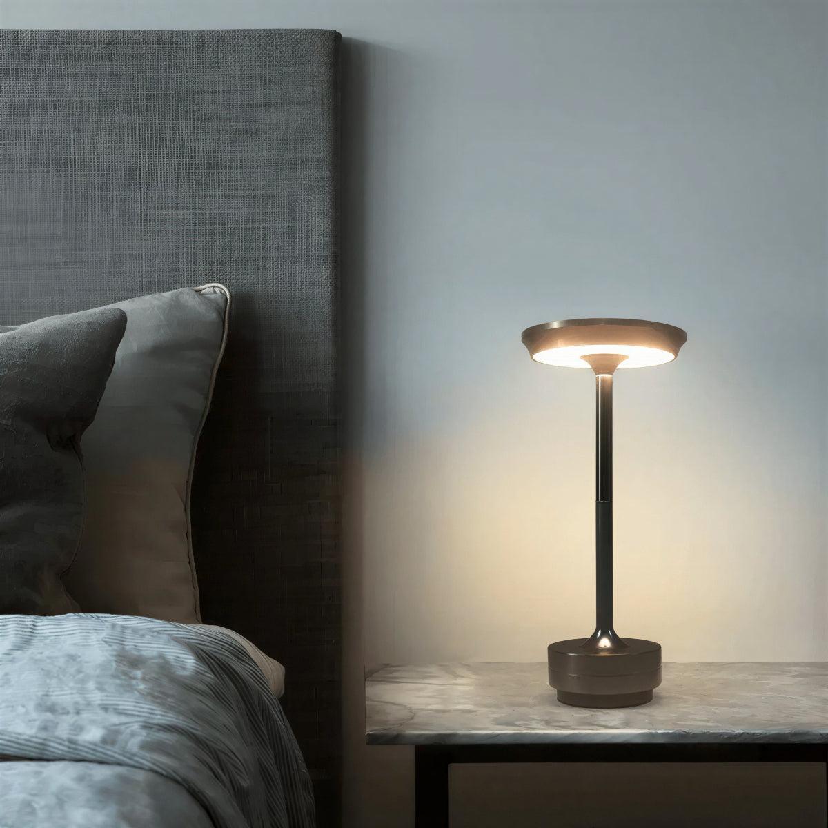 Modern Styled Rechargeable Table Lamp With Cordless Touch Dimming
