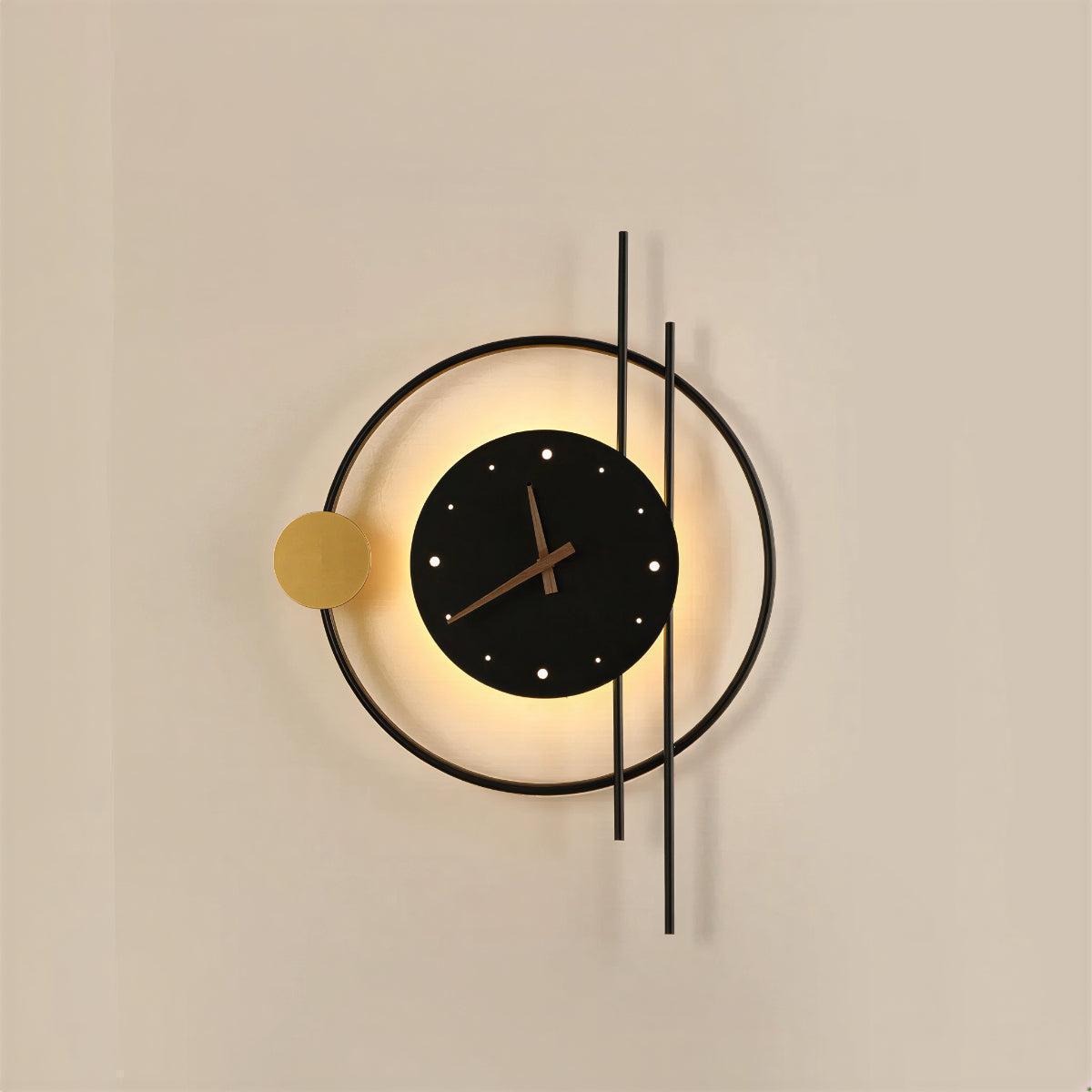 Modern Wall Clock Light With Integrated Backlight