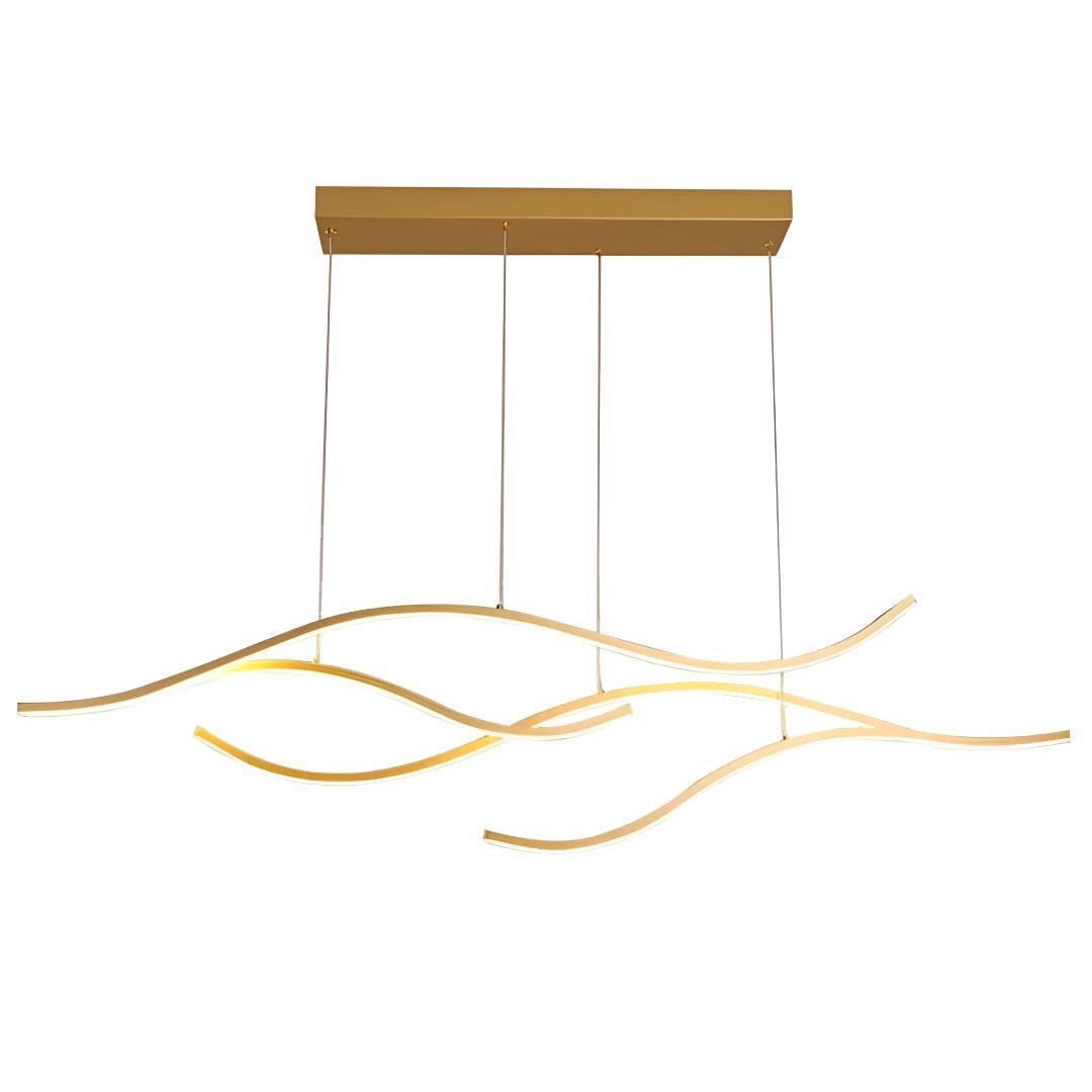 Modern Wave Styled Ceiling Lights Pendant For Kitchen Island