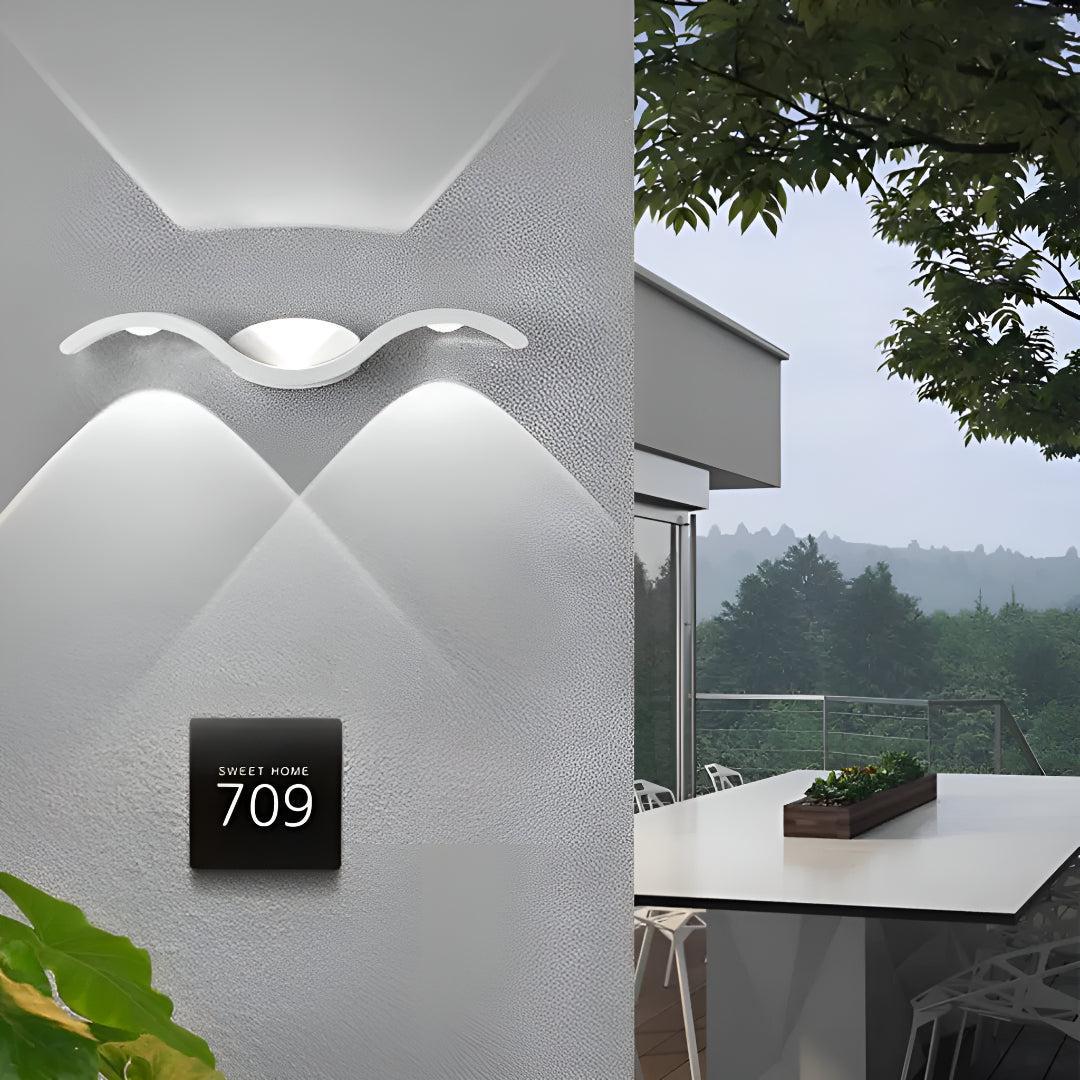 Modern Wavy Seagull Wall Lights With Up Down LED