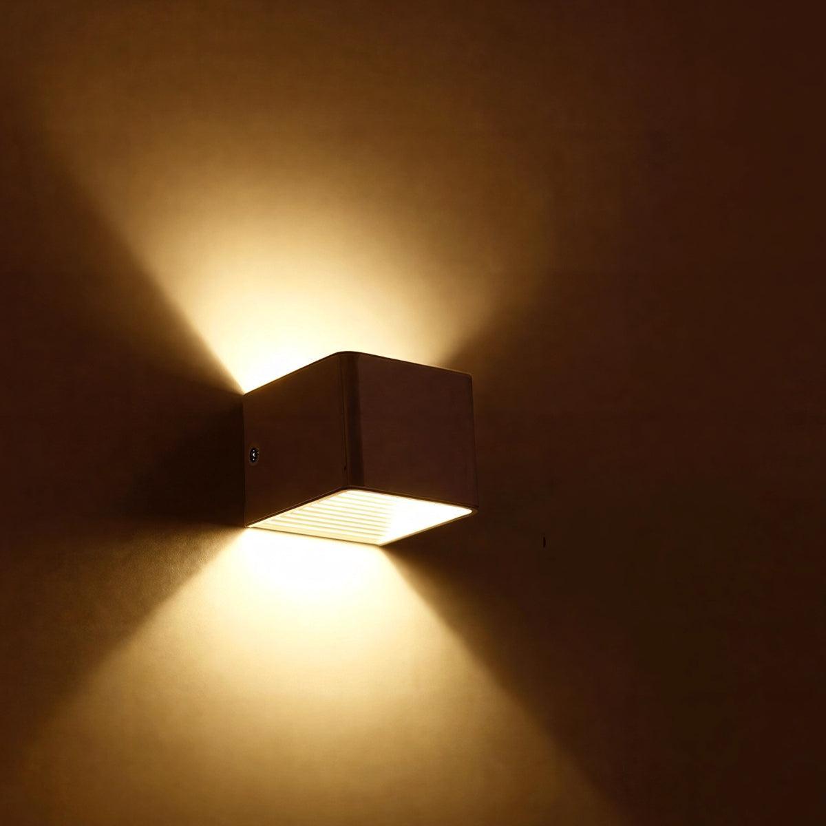 Multi Directional Remote Control Geometric Cube Wall Lamp