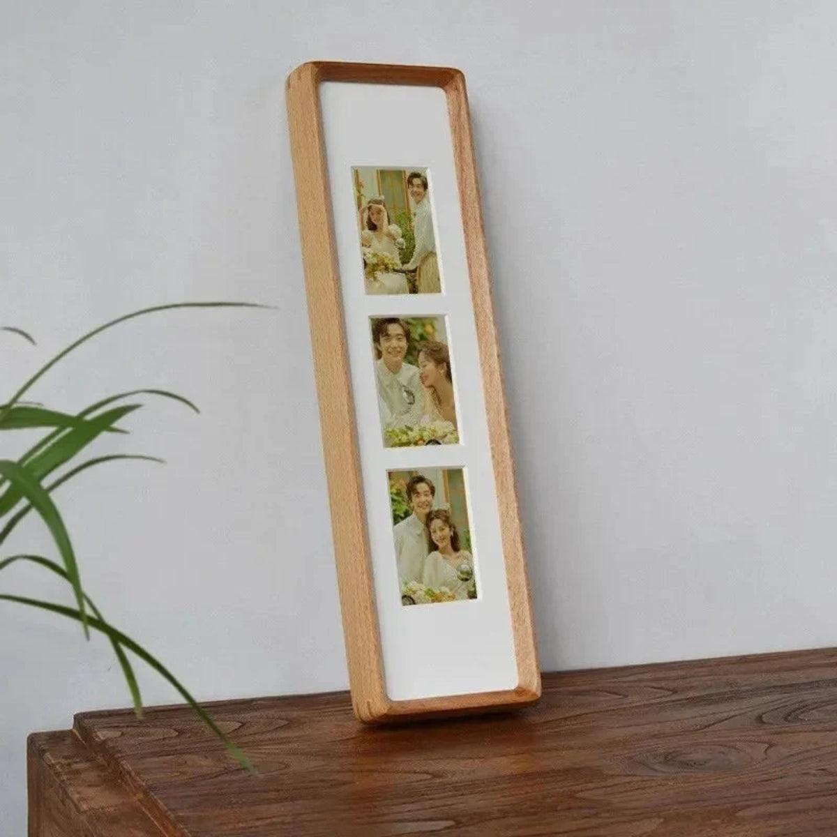 Multi Photo Frame With Wooden Gallery Collage Display